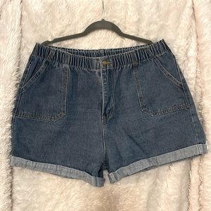 Shein - high waisted "Jean" shorts - size 1XL